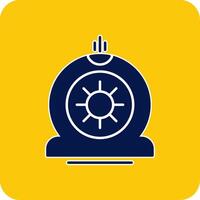 Flat Tire Glyph Square Two Color Icon vector