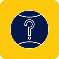 Question Glyph Square Two Color Icon vector