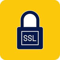SSL Glyph Square Two Color Icon vector