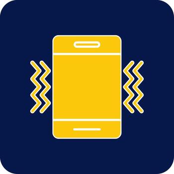 Vibration Glyph Square Two Color Icon vector
