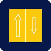 Priority Oncomming Glyph Square Two Color Icon vector