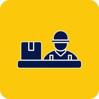 Assembling Glyph Square Two Color Icon vector