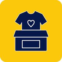 Clothes Donation Glyph Square Two Color Icon vector