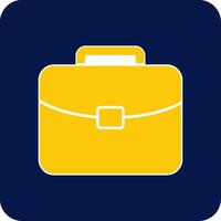 Brief Glyph Square Two Color Icon vector