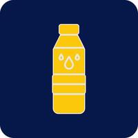 Water Bottle Glyph Square Two Color Icon vector