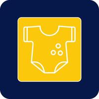 Baby Clothes Glyph Square Two Color Icon vector