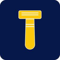 Shaving Razor Glyph Square Two Color Icon vector