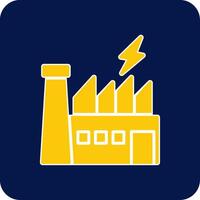 Power Plant Glyph Square Two Color Icon vector