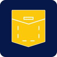 Pocket Glyph Square Two Color Icon vector