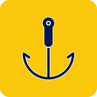 Grappling Hook Glyph Square Two Color Icon vector