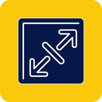 Expand Glyph Square Two Color Icon vector