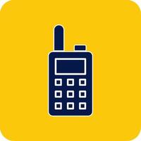 Walkie Talkie Glyph Square Two Color Icon vector