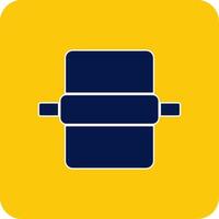 Dough Glyph Square Two Color Icon vector