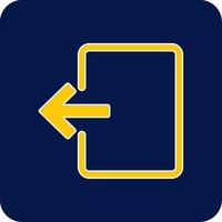 Exit Door Glyph Square Two Color Icon vector