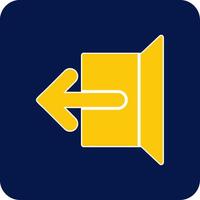 Logout Glyph Square Two Color Icon vector