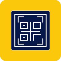 Qr Code Glyph Square Two Color Icon vector