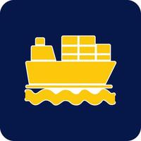 Shipment Glyph Square Two Color Icon vector