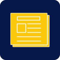 Newspaper Glyph Square Two Color Icon vector