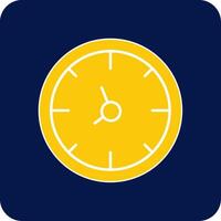 Time Glyph Square Two Color Icon vector