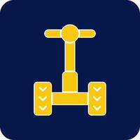 Segway Glyph Square Two Color Icon vector