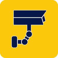 Cctv Glyph Square Two Color Icon vector