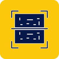 Qr Code Glyph Square Two Color Icon vector