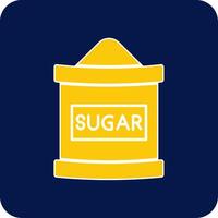 Sugar Bag Glyph Square Two Color Icon vector