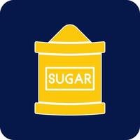 Sugar Bag Glyph Square Two Color Icon vector