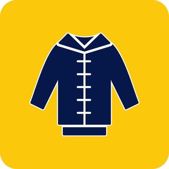 Pull Over Glyph Square Two Color Icon vector