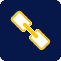 Link Glyph Square Two Color Icon vector