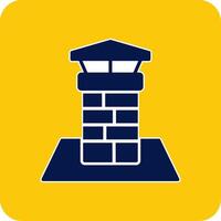 Chimneys Glyph Square Two Color Icon vector