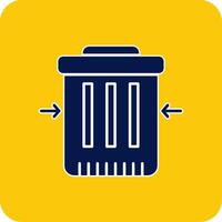 Waste Reduction Glyph Square Two Color Icon vector