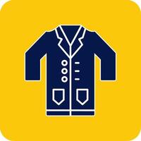 Lab Coat Glyph Square Two Color Icon vector