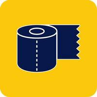 Toilet Paper Glyph Square Two Color Icon vector