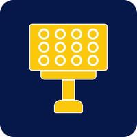 Stadium Lights Glyph Square Two Color Icon vector