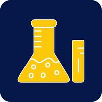Chemistry Glyph Square Two Color Icon vector