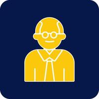 Judge Glyph Square Two Color Icon vector
