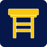 Stool Glyph Square Two Color Icon vector