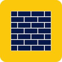 Brickwall Glyph Square Two Color Icon vector