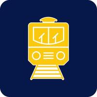 Train Glyph Square Two Color Icon vector