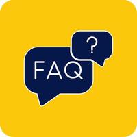 Faq Glyph Square Two Color Icon vector