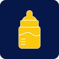 Baby Bottle Glyph Square Two Color Icon vector