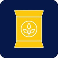Fertilizer Glyph Square Two Color Icon vector