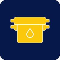 Offset Glyph Square Two Color Icon vector