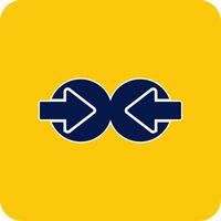 Collision Glyph Square Two Color Icon vector