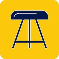 Stool Glyph Square Two Color Icon vector