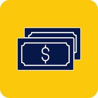 Cash Flow Glyph Square Two Color Icon vector