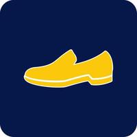 Shoes Glyph Square Two Color Icon vector