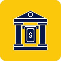 Cash Withdraw Glyph Square Two Color Icon vector