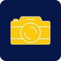 Camera Glyph Square Two Color Icon vector